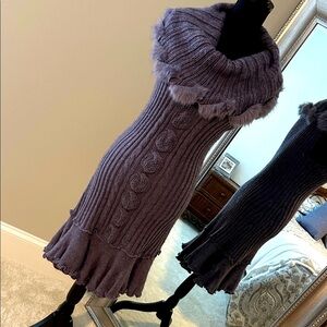 Women's Purple Cable Knit Sweater